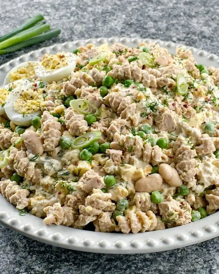 A delicious plate of Easy Tuna Pasta Salad