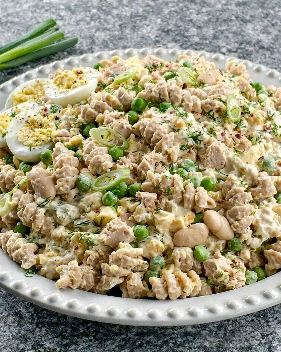 A delicious plate of Easy Tuna Pasta Salad