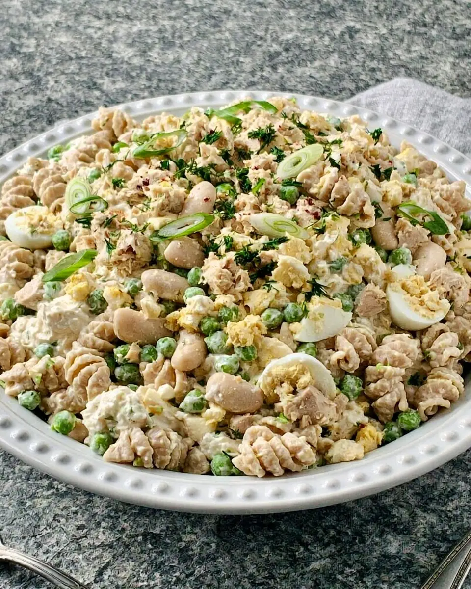A delicious plate of Easy Tuna Pasta Salad