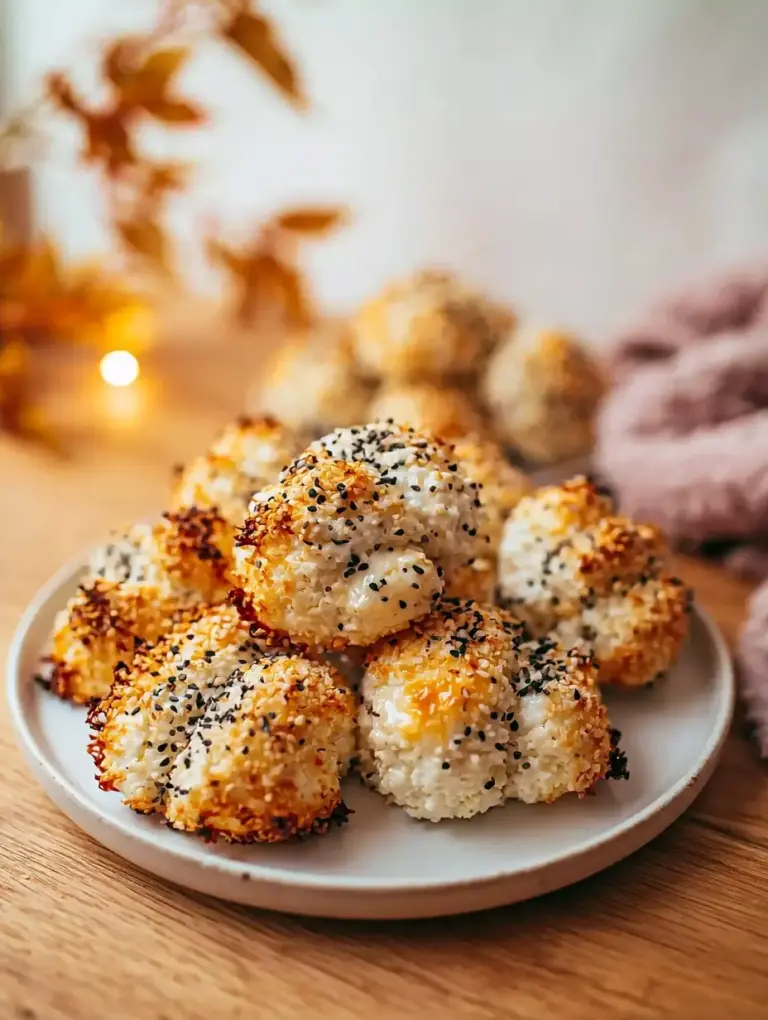 A delicious plate of Everything Bagel Cottage Cheese Bites