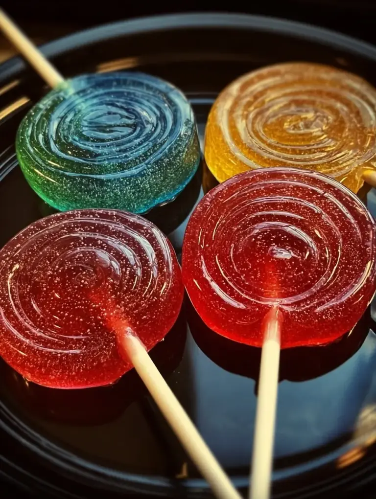 A delicious plate of Fizzy Kool-Aid Lollipops