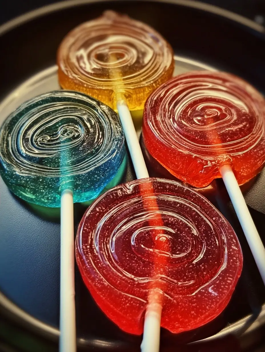 A delicious plate of Fizzy Kool-Aid Lollipops