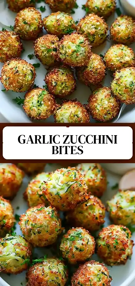 Pinterest pin (Design 3) for Zucchini Garlic Bites