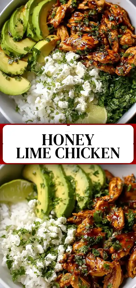 Honey Lime Chicken & Avocado Rice Bowl – High Protein Healthy Dinner Idea