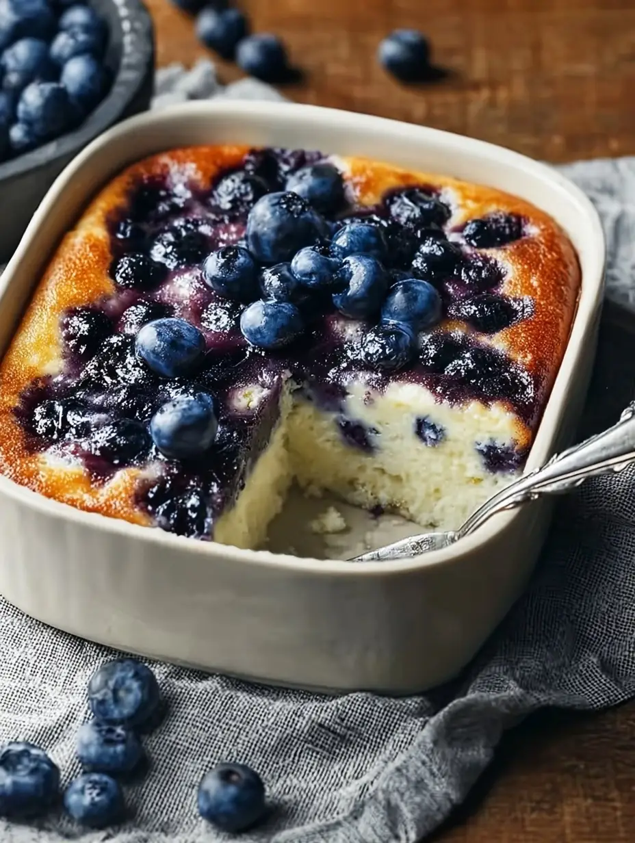 A delicious plate of High Protein Blueberry Cottage Cheese Breakfast Bake