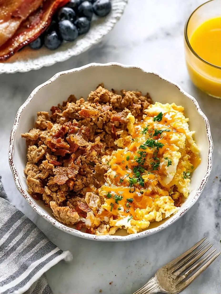 A delicious plate of High Protein Breakfast Bowl