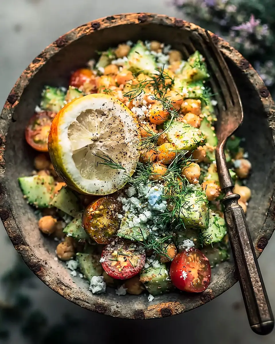 A delicious plate of High-Protein Chickpea Salad (The Ultimate Recipe)