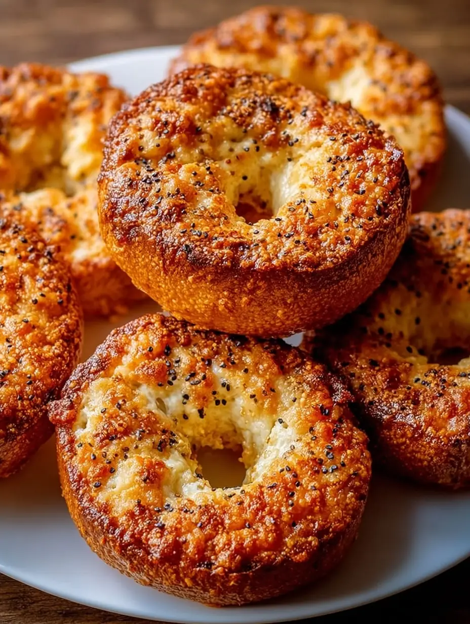 A delicious plate of High Protein Cottage Cheese Bagels for a Healthy Snack!