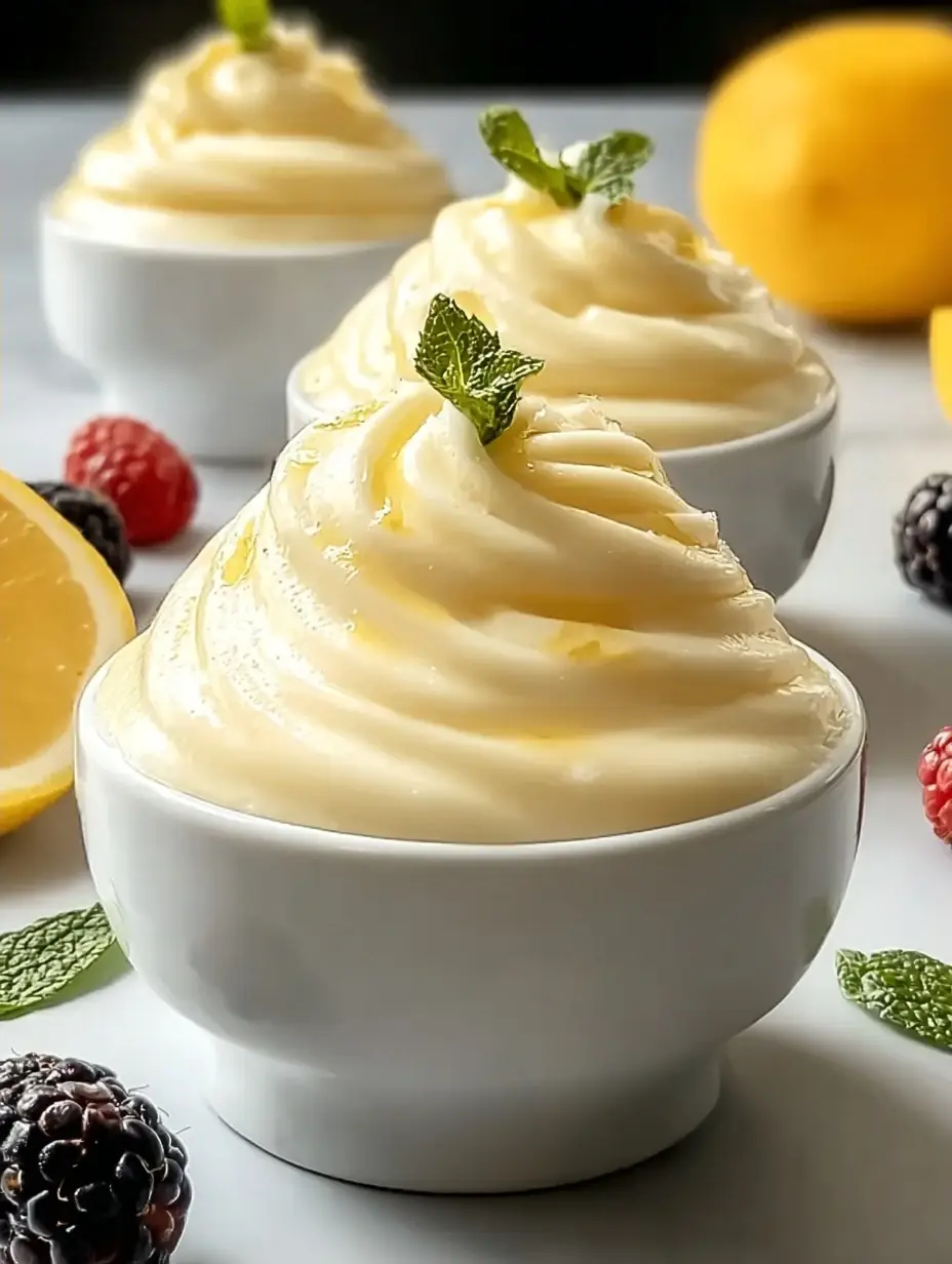A delicious plate of High Protein Lemon Cottage Cheese Pudding You’ll Crave