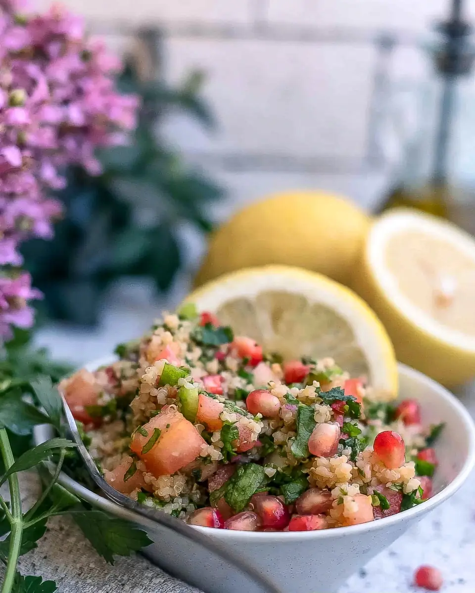 A delicious plate of High Protein Quinoa Salad