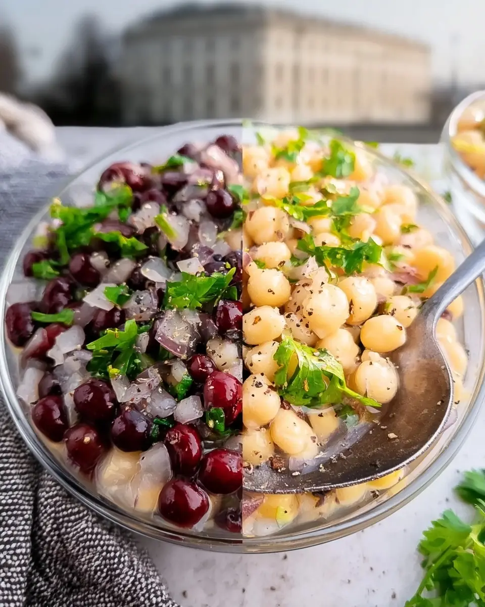 A delicious plate of High Protein Three Bean Salad for Meal Prep