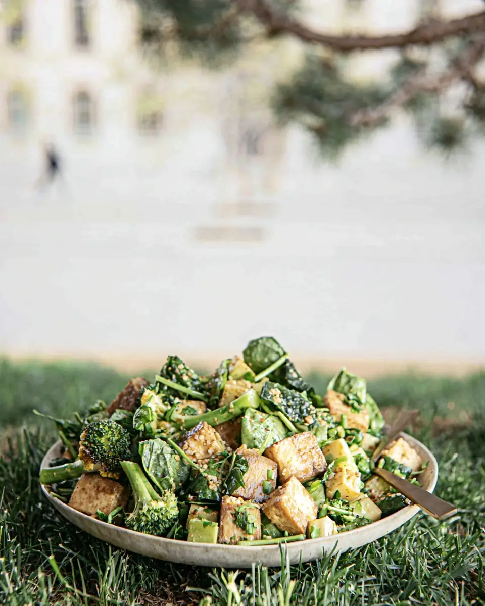 A delicious plate of High-Protein Vegan Salad