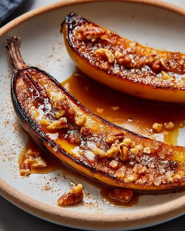 A delicious plate of Incredible Air Fryer Caramelized Bananas (Sticky & Sweet)
