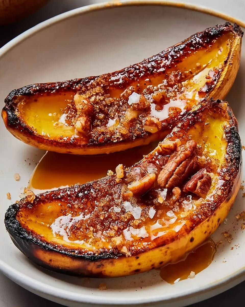 A delicious plate of Incredible Air Fryer Caramelized Bananas (Sticky & Sweet)