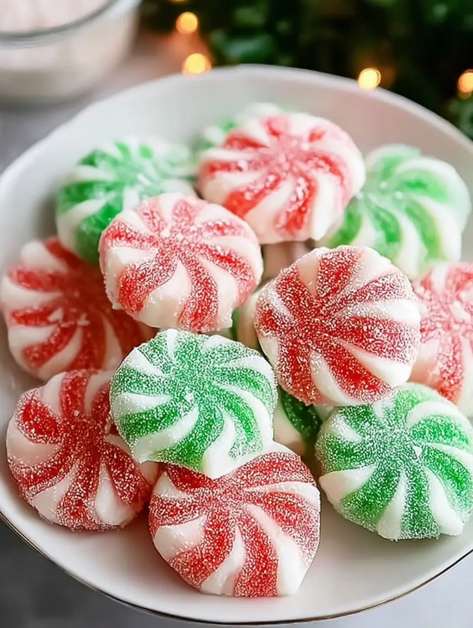A delicious plate of Irresistibly Creamy Homemade Christmas Mints to Sweeten Joy