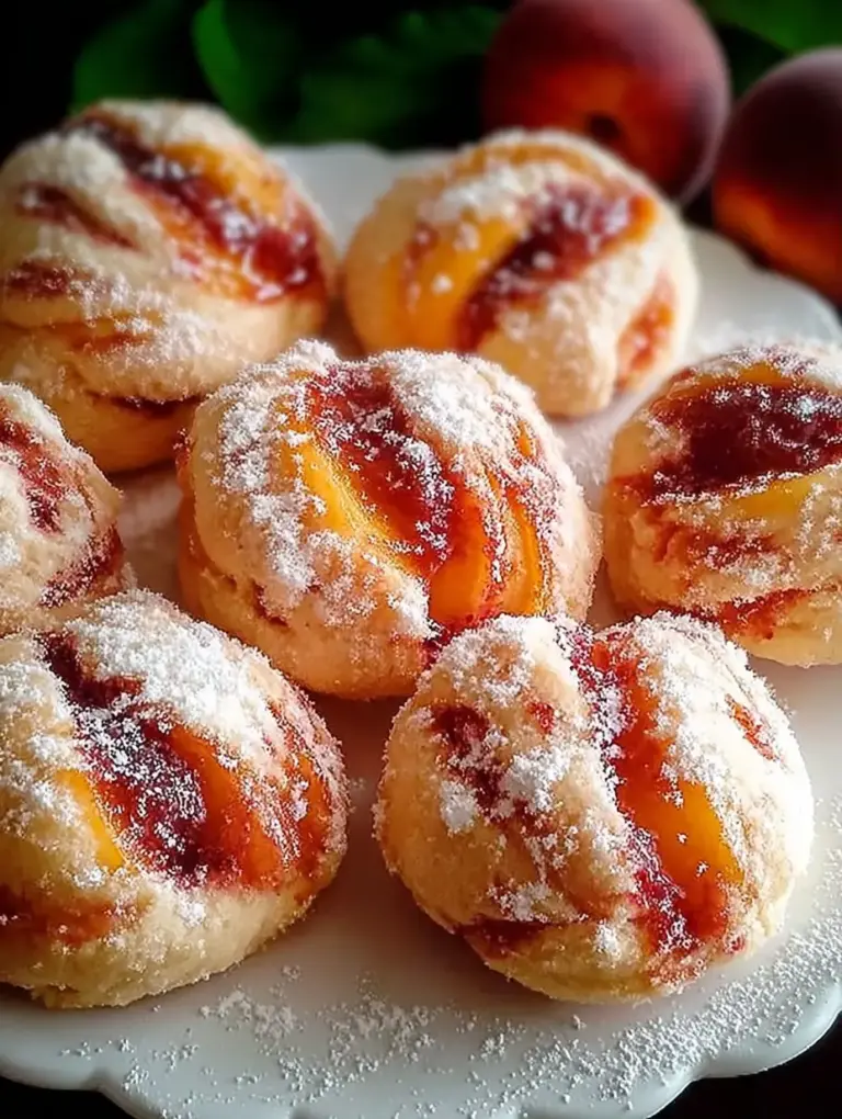 A delicious plate of Italian Peach Summer Cookies: The Perfect Seasonal Treat!