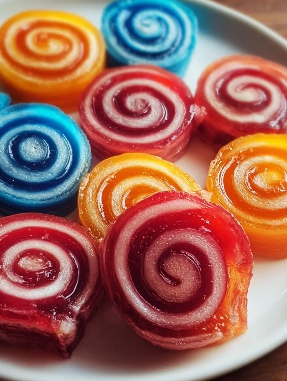 A delicious plate of Jello Roll Ups