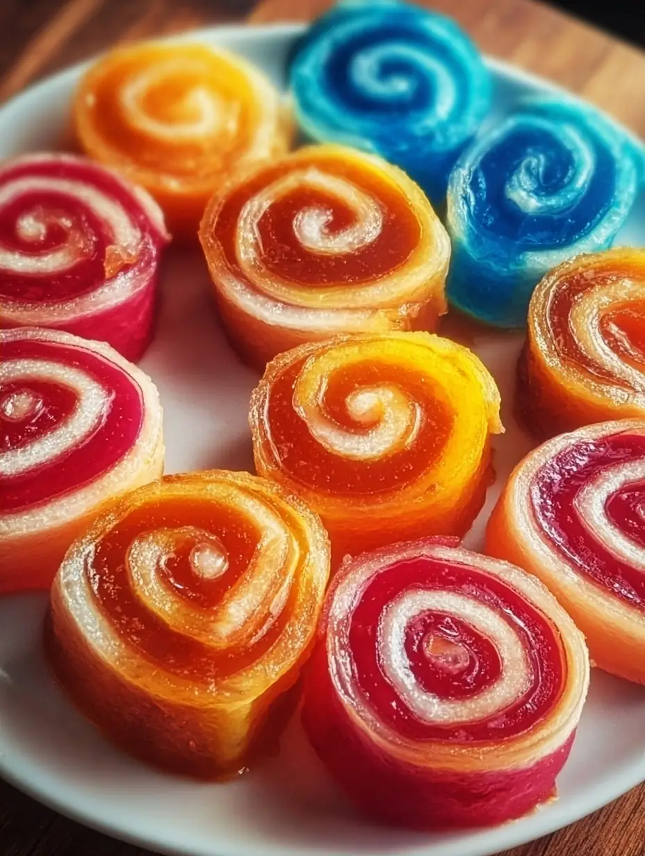 A delicious plate of Jello Roll Ups