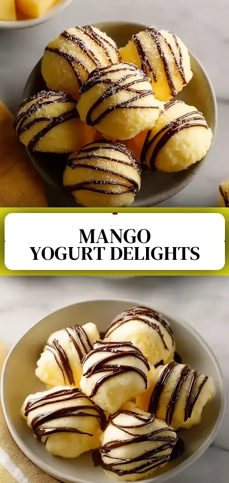 Mango Frozen Yogurt Bites