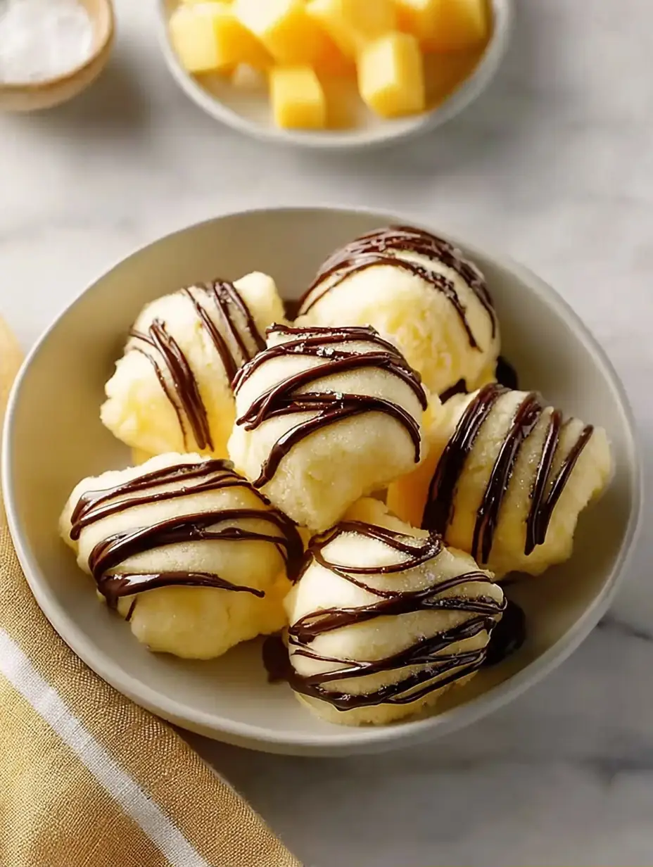A delicious plate of Mango Frozen Yogurt Bites