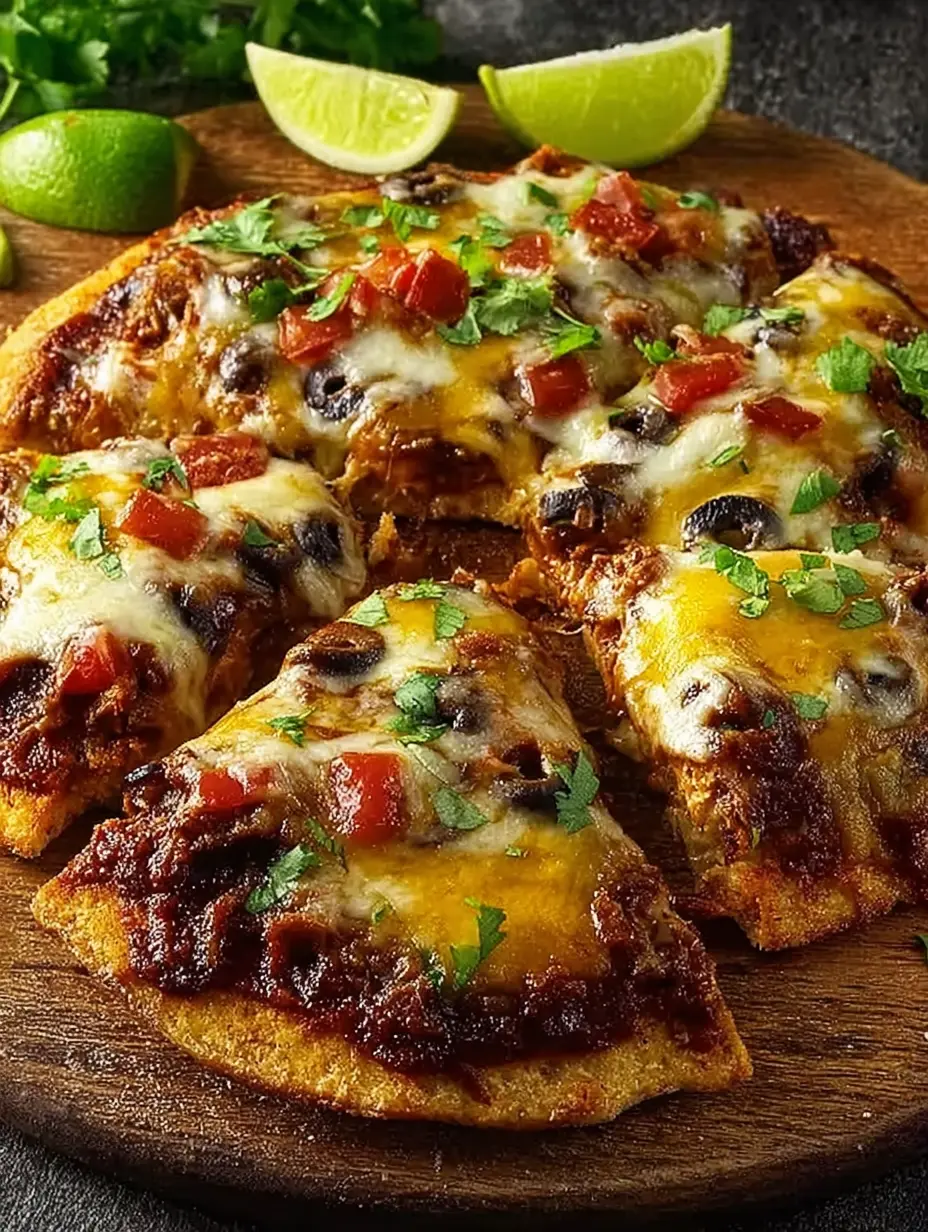 A delicious plate of Mexican Pizza