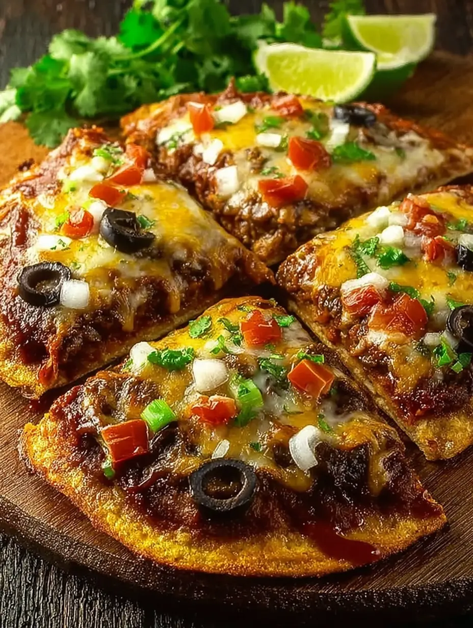A delicious plate of Mexican Pizza