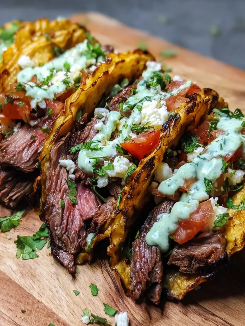A delicious plate of Mexican Street Tacos Recipe Easy Authentic Dinner with Cilantro Lime Crema