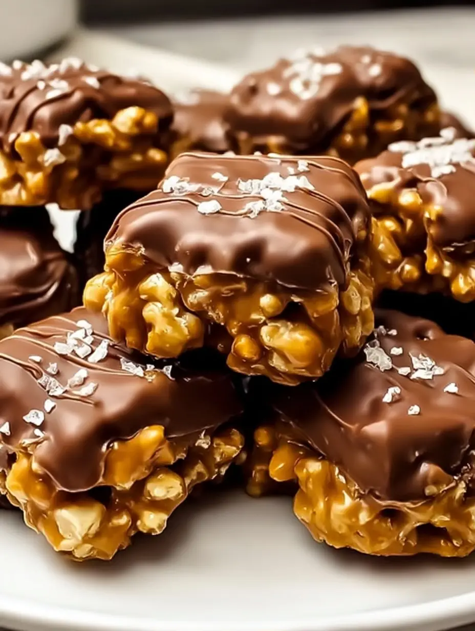 A delicious plate of No-Bake Peanut Butter Pretzel Clusters
