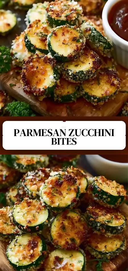 Pinterest pin (Design 3) for Crunchy Parmesan Zucchini Bites for Guilt-Free Snacking That Impresses Every Time