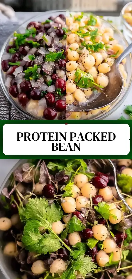 High Protein Three Bean Salad for Meal Prep