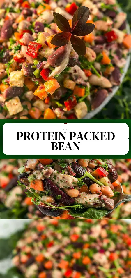 High-Protein Dense Bean Salad with Chicken