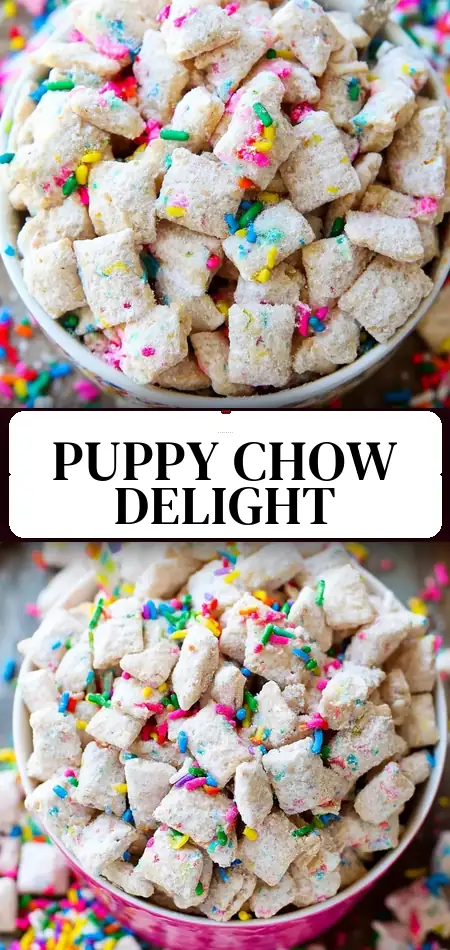 Cake Batter Puppy Chow