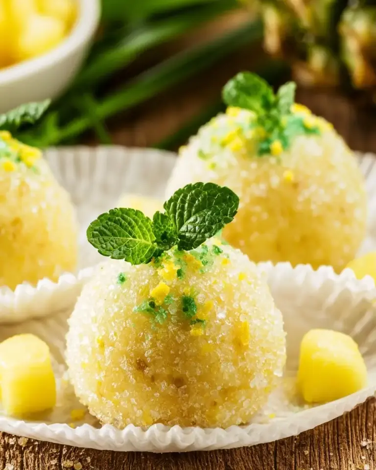A delicious plate of Pineapple and Mint Fudge