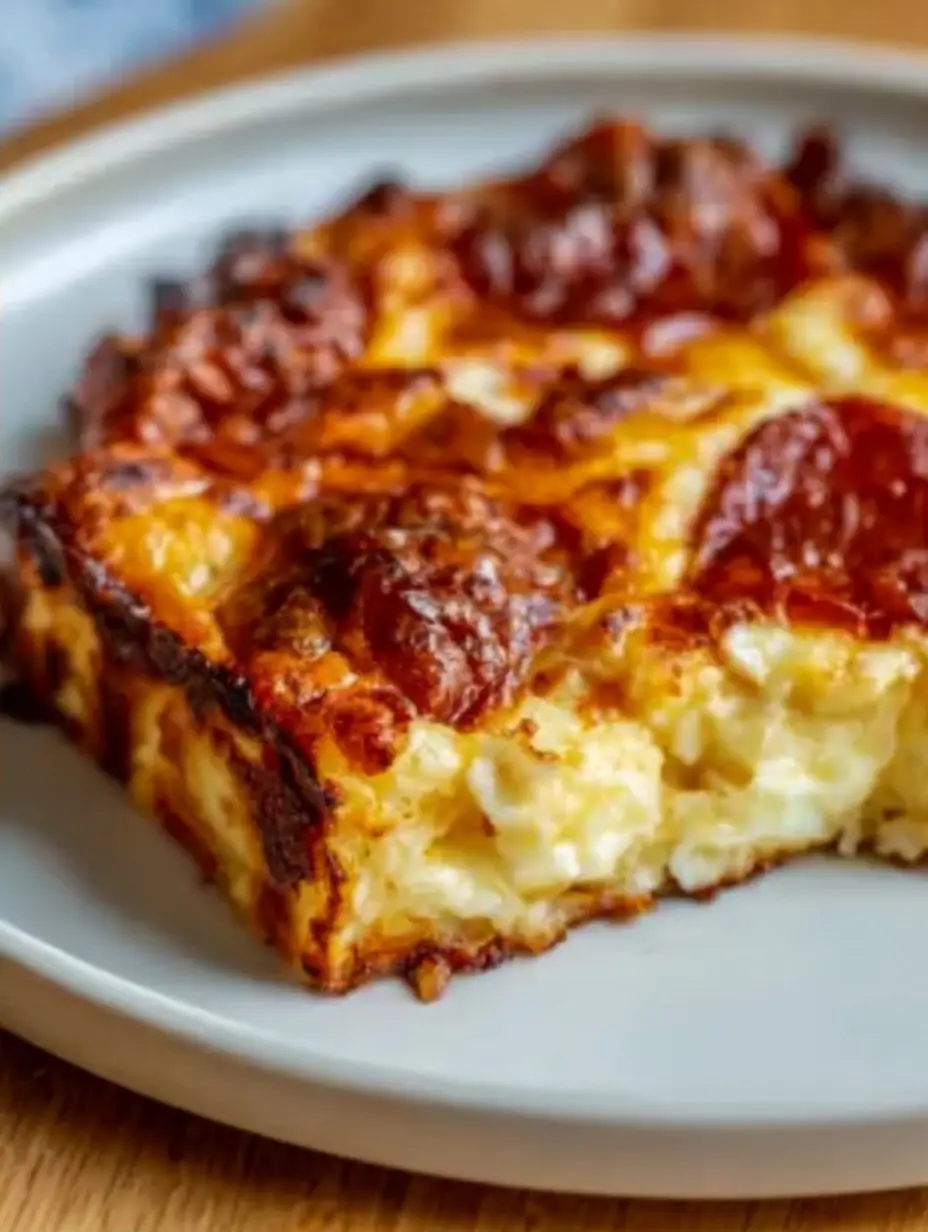 A delicious plate of Pizza Cottage Cheese Bake