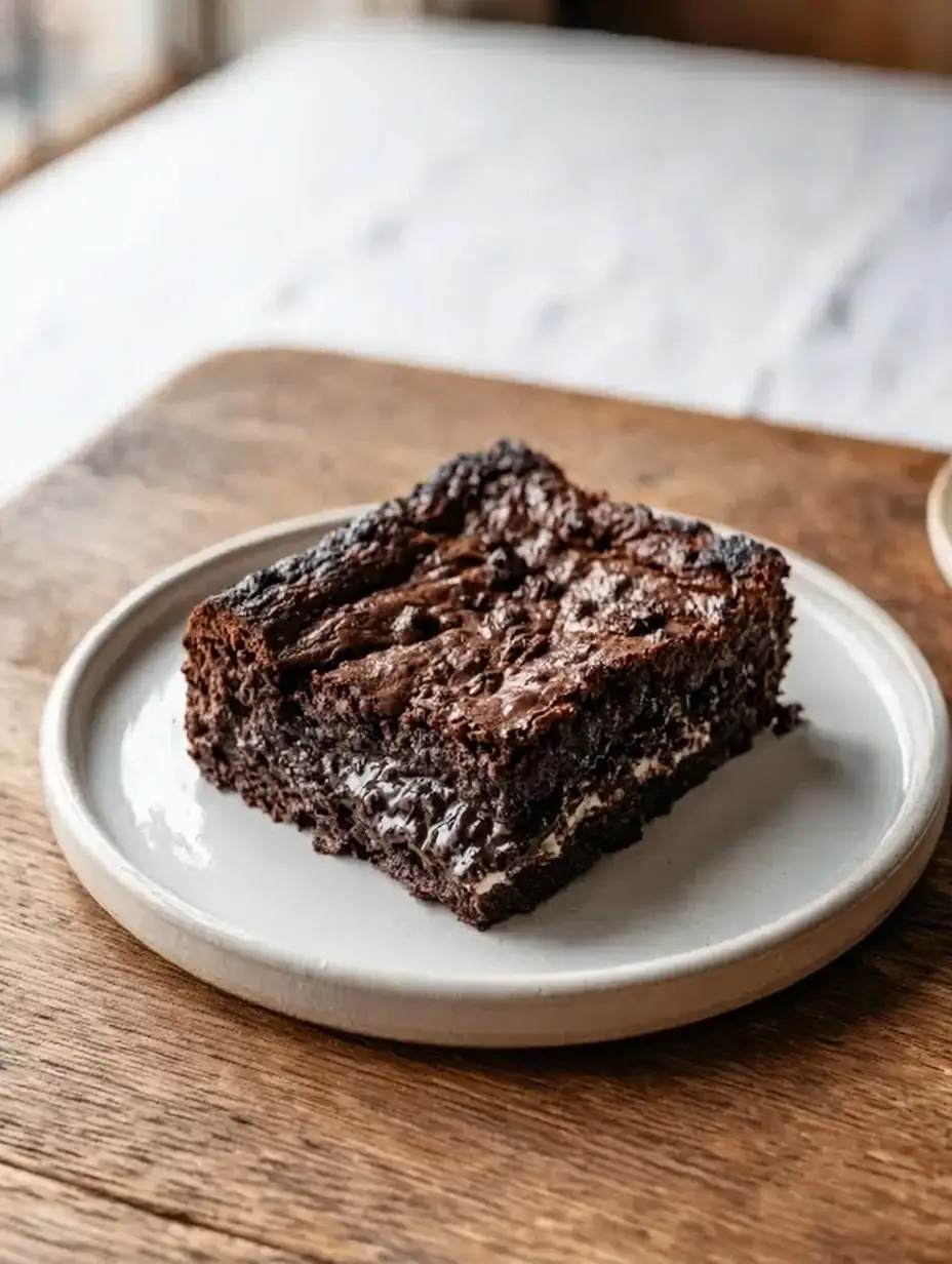 A delicious plate of Protein Cottage Cheese Flourless Brownies
