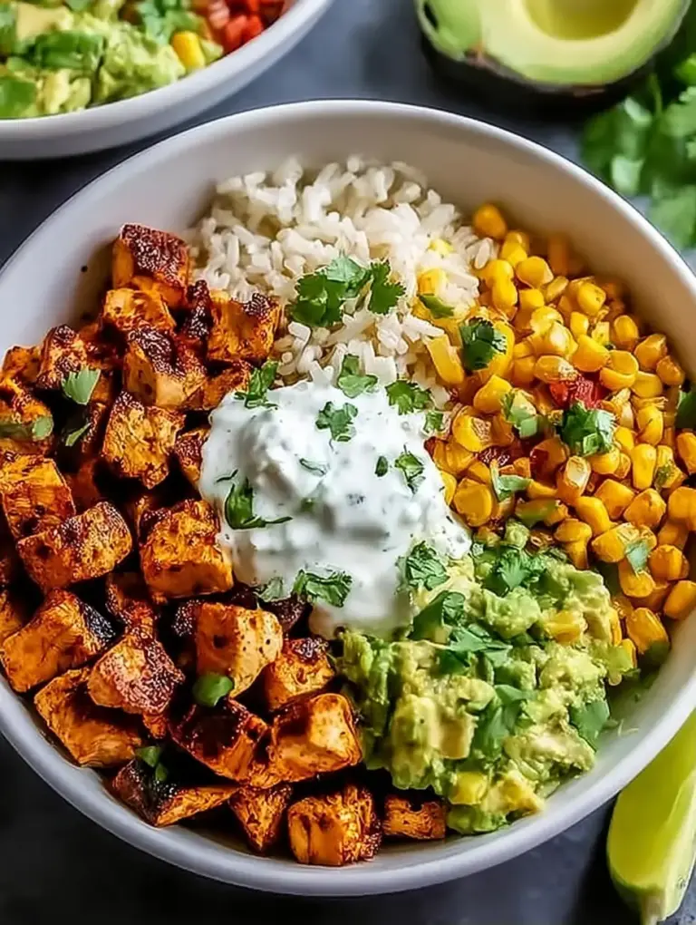 A delicious plate of Quick & Customizable Healthy Chicken Taco Bowls You'll Love