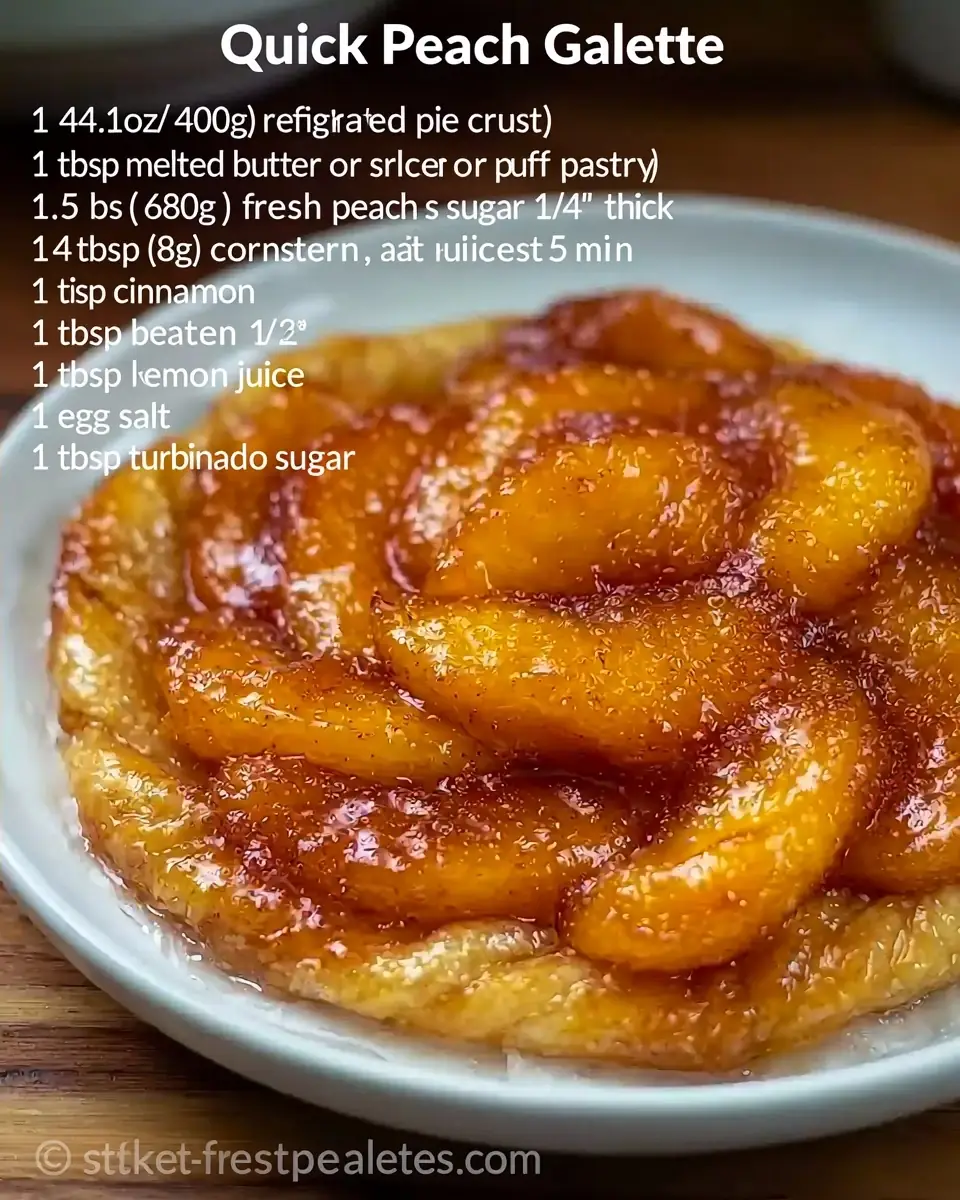 A delicious plate of Quick Peach Galette: Buttery and Crisp