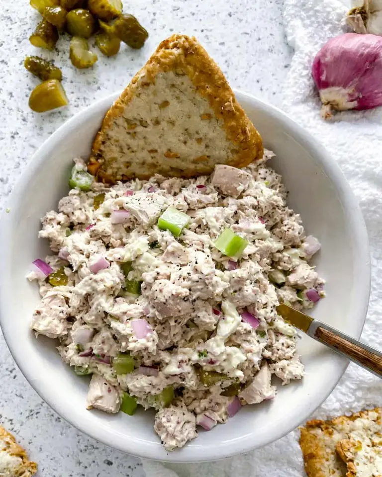 A delicious plate of Rotisserie Chicken Salad