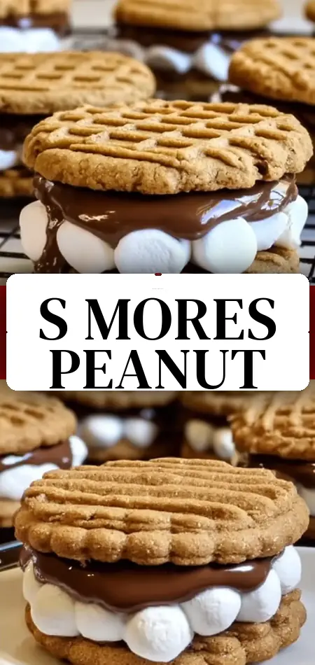 Easy S'mores Peanut Butter Sandwich Cookies