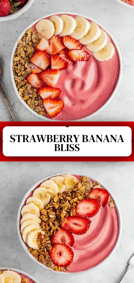 Strawberry Banana Smoothie Bowl