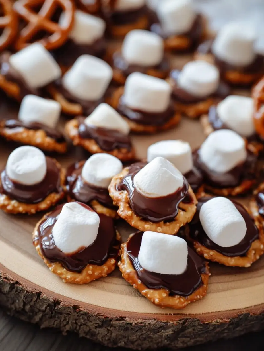 A delicious plate of S'mores Pretzel Bites