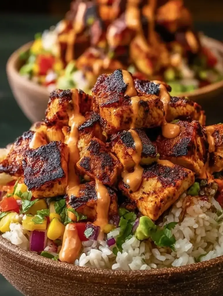 A delicious plate of Southwest Chicken Bowls