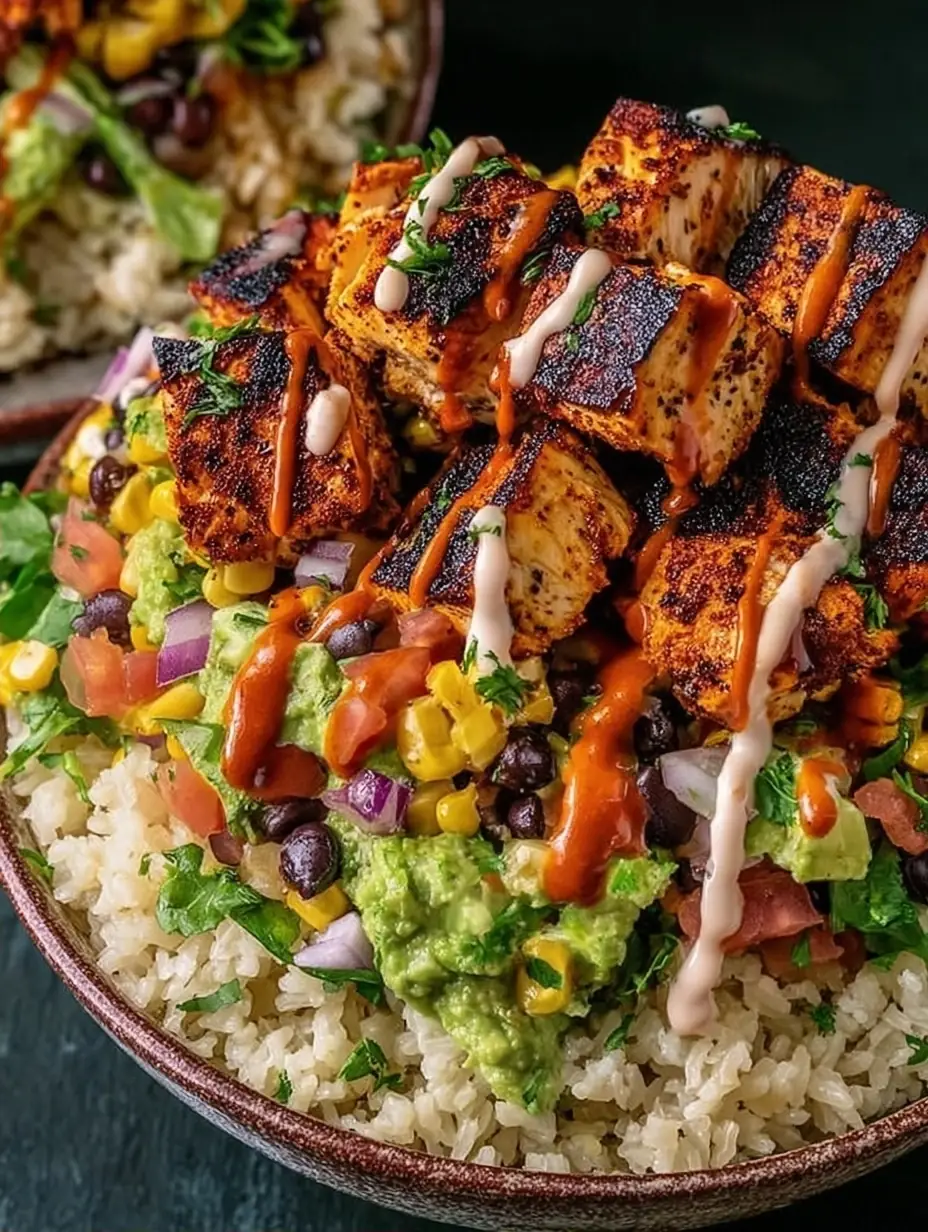 A delicious plate of Southwest Chicken Bowls