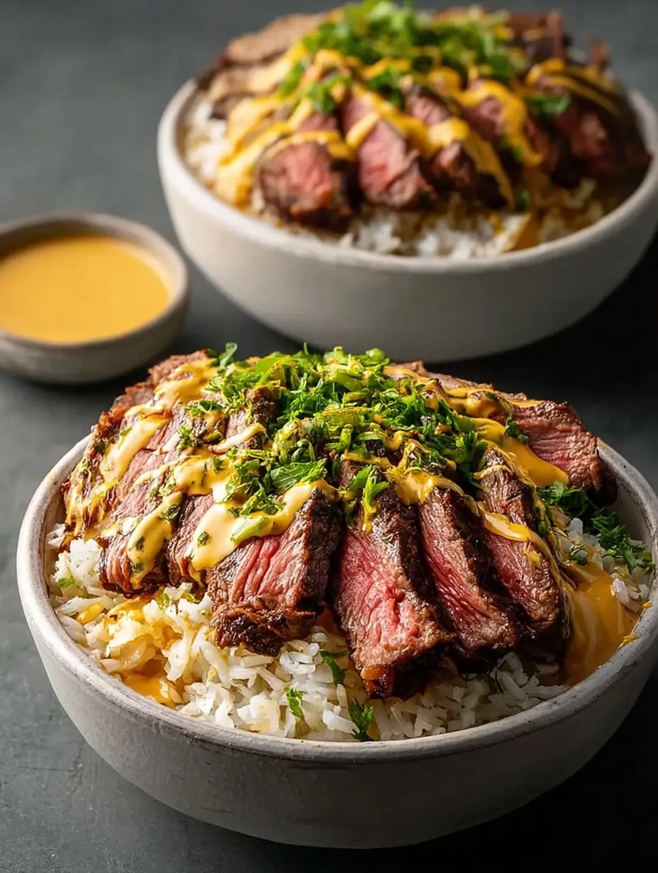 A delicious plate of Steak Queso Bowl