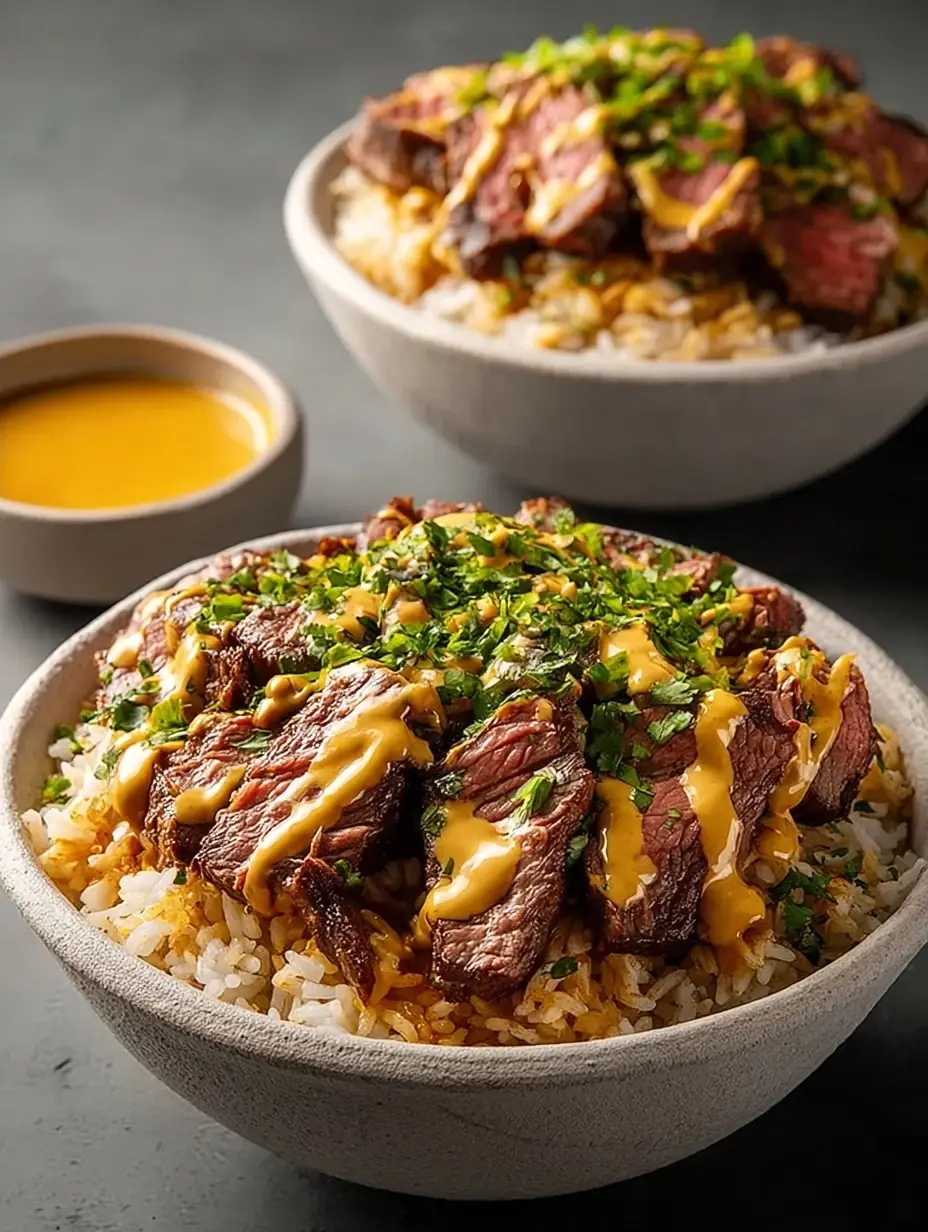 A delicious plate of Steak Queso Bowl