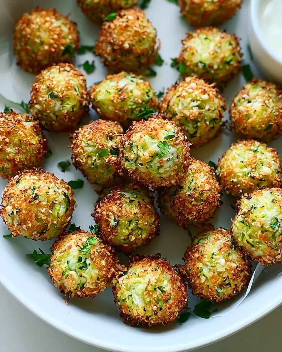 A delicious plate of Zucchini Garlic Bites